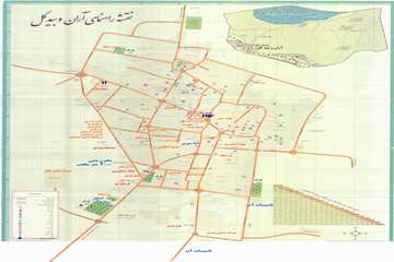 نقشه شهرستان آران و بیدگل